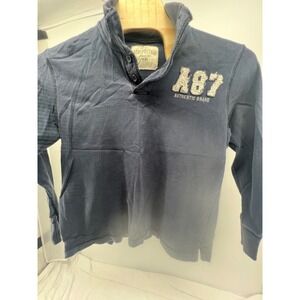 Aeropostale A87 Authentic Brand Navy Blue Long Sleeve Rugby Shirt
